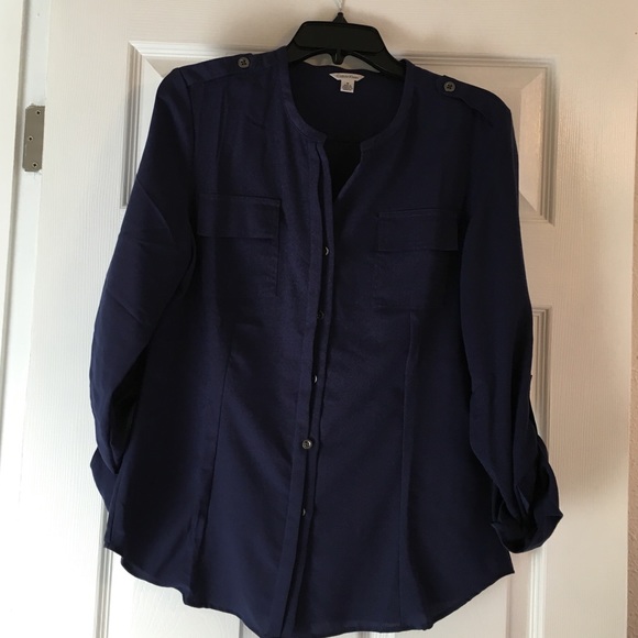 Calvin Klein size M blouse navy blue