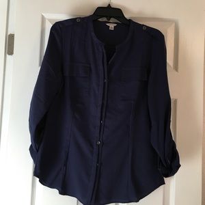 Calvin Klein size M blouse navy blue