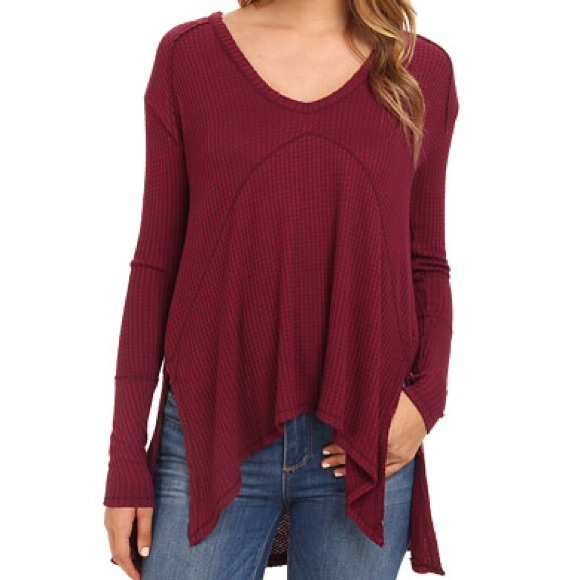 Free People Vented Swing Neck Top