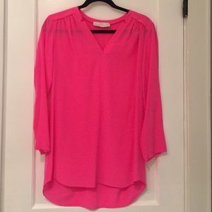 Amanda Uprichard pink silk top