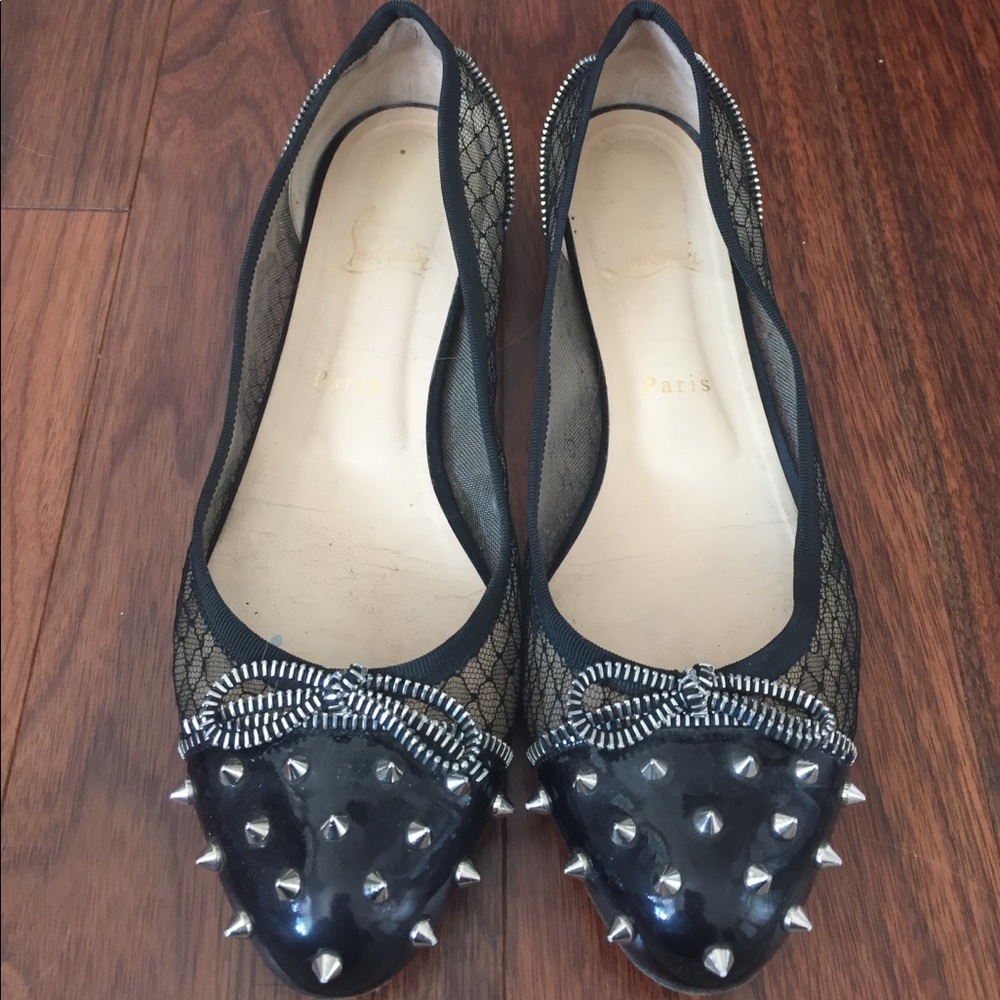 Auth Christian Louboutin Studded ballet flat 8.5/9