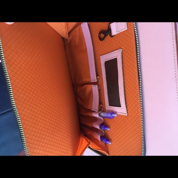 McKlein Bags Pink Leather Laptop Briefcase Poshmark