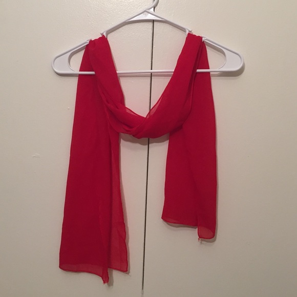 Red basic scarf