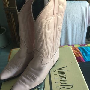 Pink cowboy boots