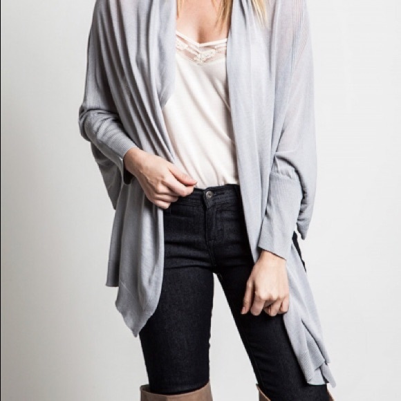 🎈LAST ONE🎈Silver Blue Grey Long Cardigan Sweater - Picture 2 of 3