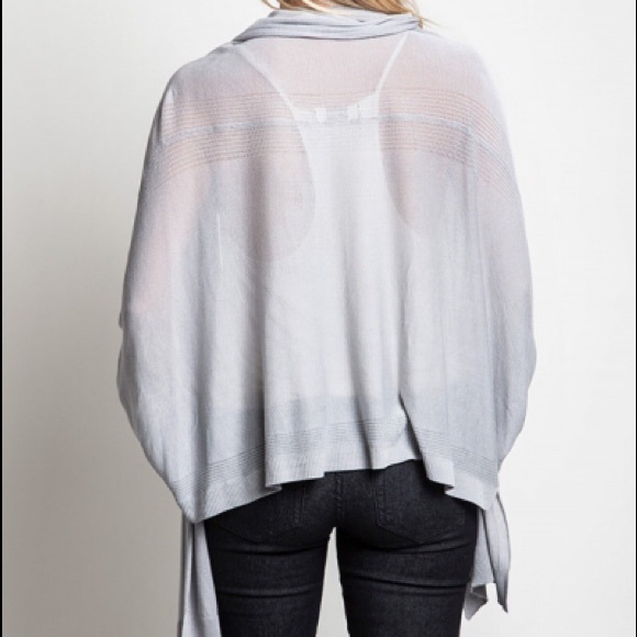 🎈LAST ONE🎈Silver Blue Grey Long Cardigan Sweater - Picture 3 of 3