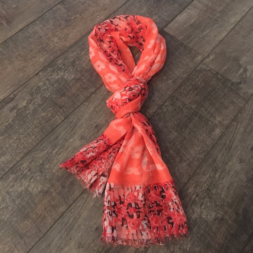 Coral Print Scarf