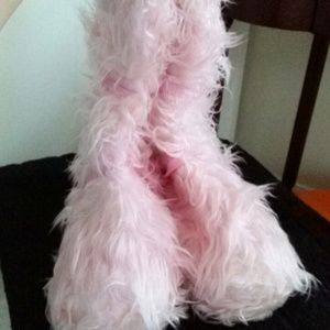 Pink furry boots reposh