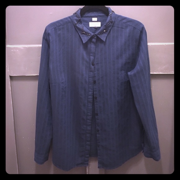 Loft adorable navy blouse