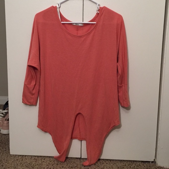 Papaya coral orange shirt