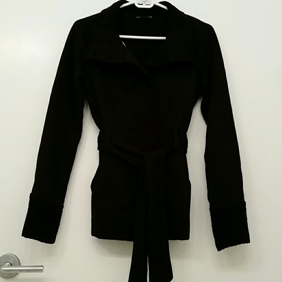 Armani Exchange Double Button Winter Coat w/ Belt