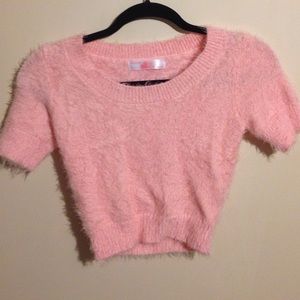 American apparel fuzzy crop tee size small