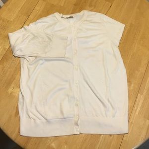 Cream colored 3/4 length sleeve cardigan