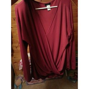 Maroon long sleeve shirt