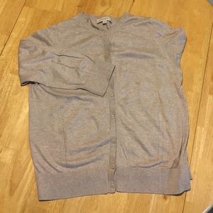 Brown 3/4 length sleeve cardigan