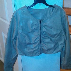 Concrete colored half jacket