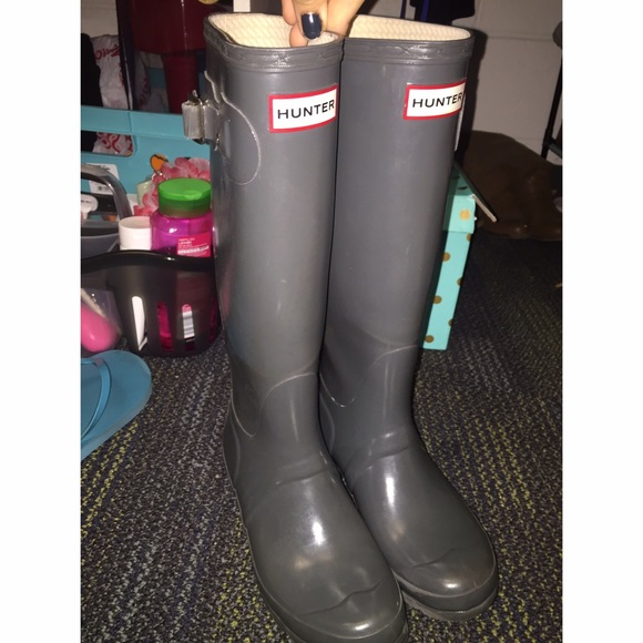 Gray Hunter rain boots!