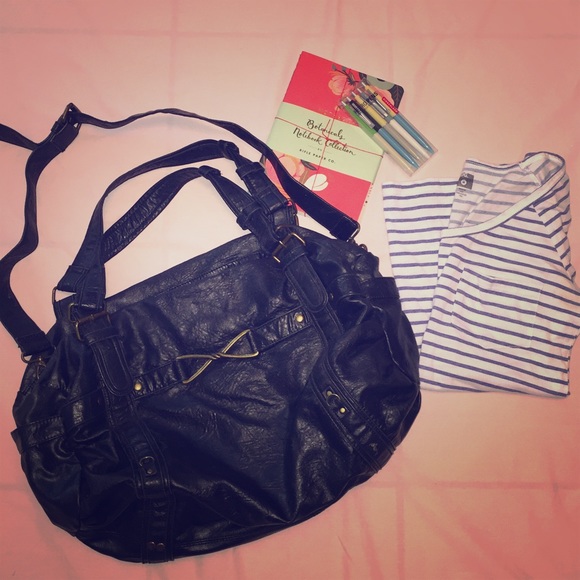 Black Leather Overnighter