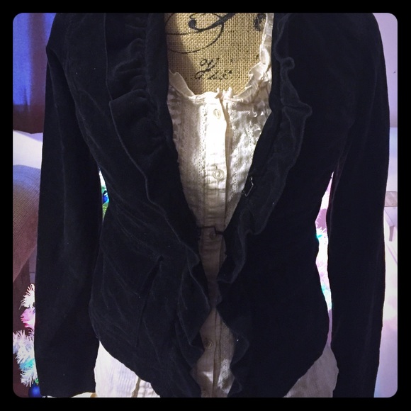 Free People Jackets & Blazers - Black velvety Free People jacket size XS