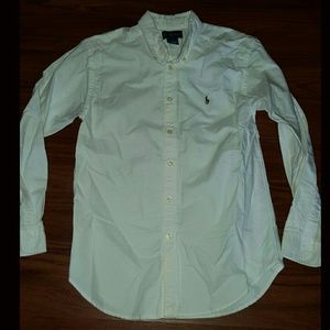 Ralph Lauren Polo white button down boys shirt