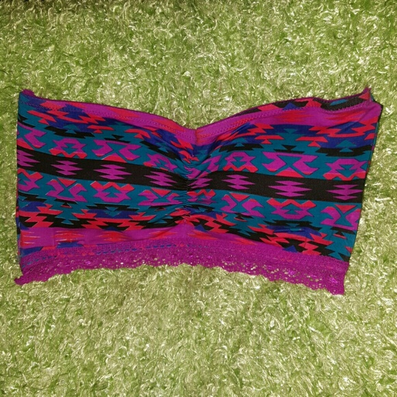 Aztec strapless bra