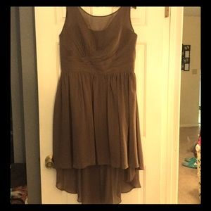 NWT High low dress, mocha color, size 18!