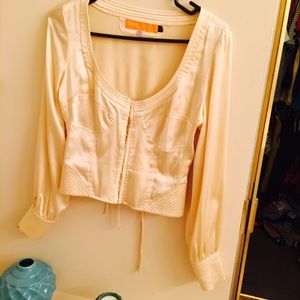 Cynthia Steffe Silk bustier blouse