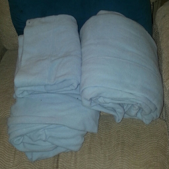 Super soft pale blue fleece sheet set (twin)
