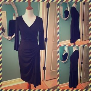 👠Maggy London Black Wrap Style Dress👠