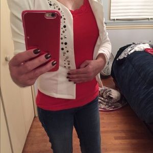 Gorgeous off white crop blazer