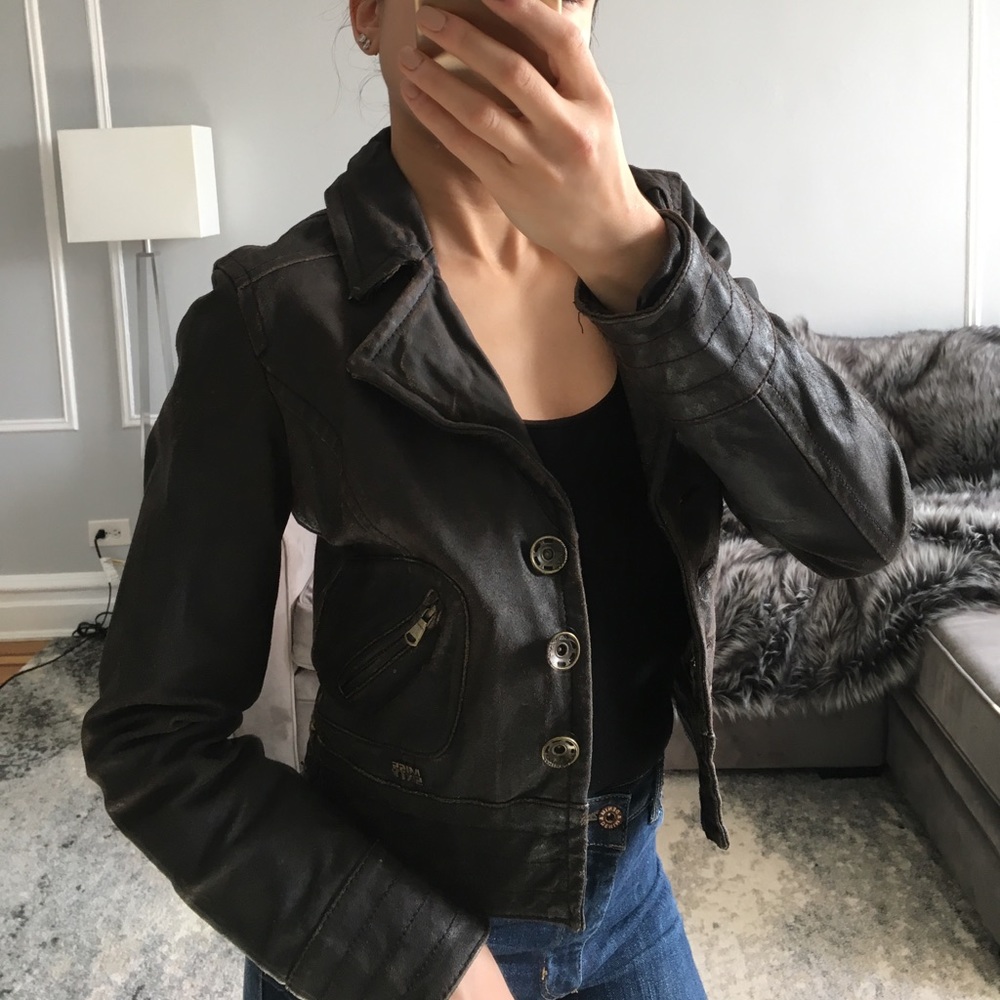 NWOT Miss Sixty Genuine Leather Jacket - Picture 13 of 14