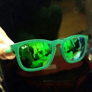 Green Velvet Ray Ban Wayfarer Sunglasses