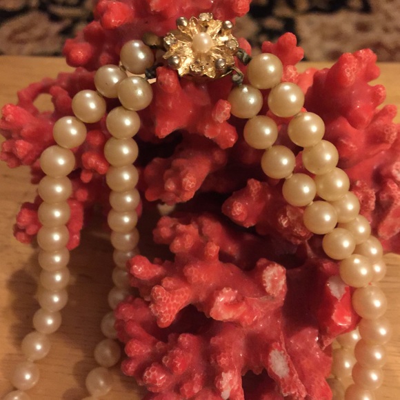 Vintage pearl cameo necklace - Picture 4 of 4