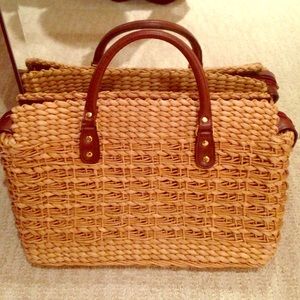 WE ARE MOVING Vintage Straw Bag