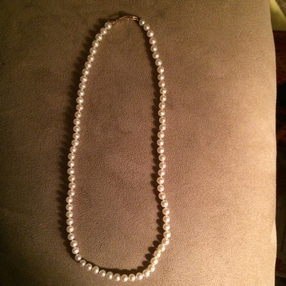 SALE 14k Real Pearl Necklace and Earrings
