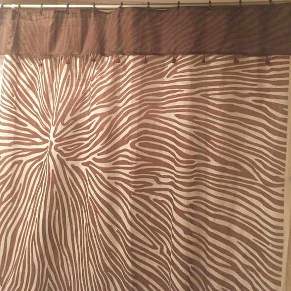 Kate Spade Zebra print shower curtain