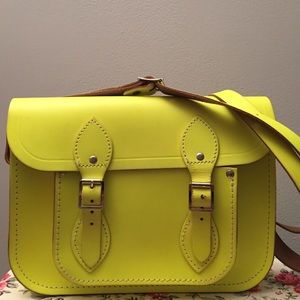 Neon Cambridge Satchel Leather Bag in Good Shape