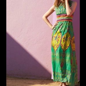 Anthropologie Silk Maxi Dress
