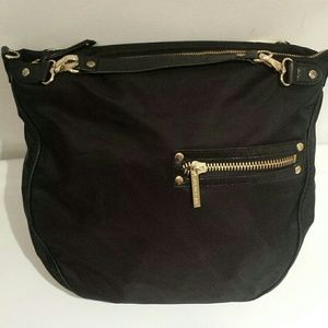 Olivia+Joy Vivid Nylon Hobo Handbag in Black