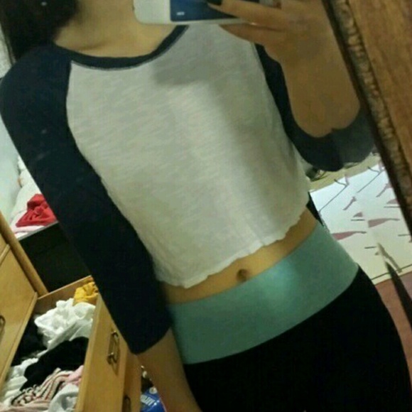 cropped baseball tee