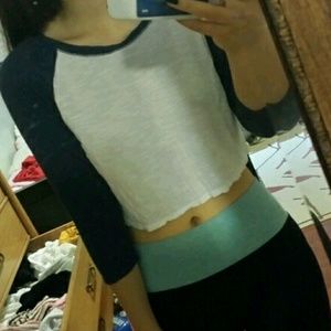 cropped baseball tee