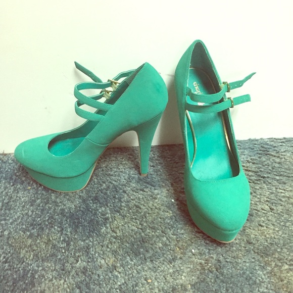 Turquoise Strap Heels