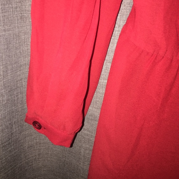 NWT Red Sheer Blouse - Picture 3 of 3