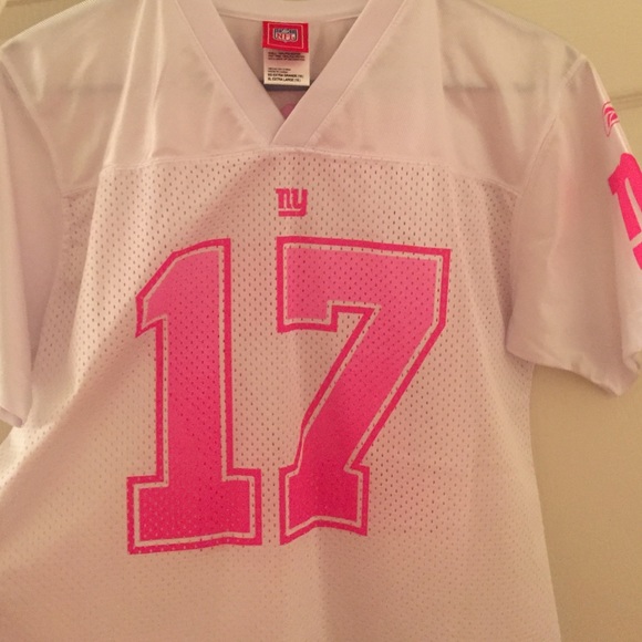 NY Giants Pink & White Jersey