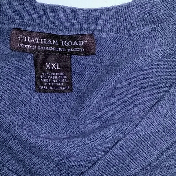 Chatham Road sweater v-neck argyle men's sweater - Picture 2 of 4