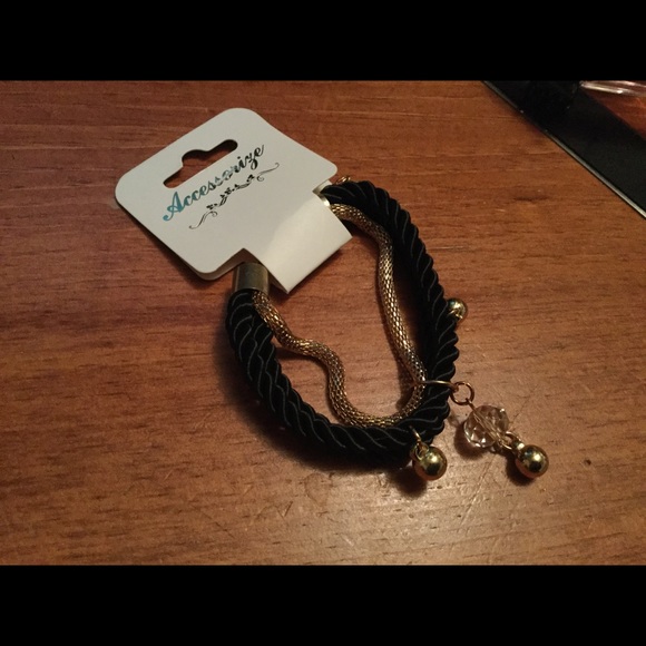 Black Macrame Gold bracelet