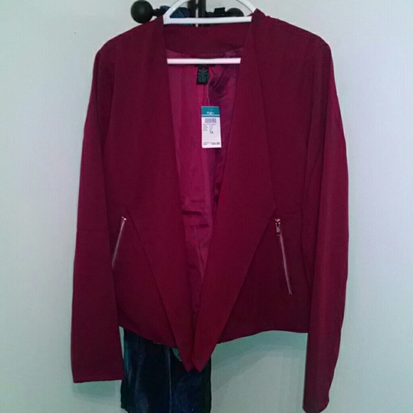 Burgundy wine blazer