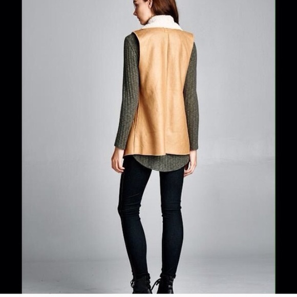 Black vegan leather  vest! - Picture 2 of 3