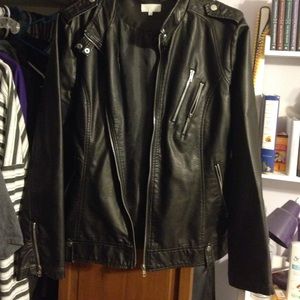 Black leather jacket