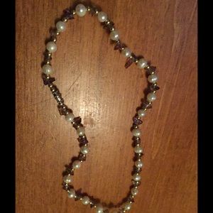 Pearl Beads and Light Purple Stones.